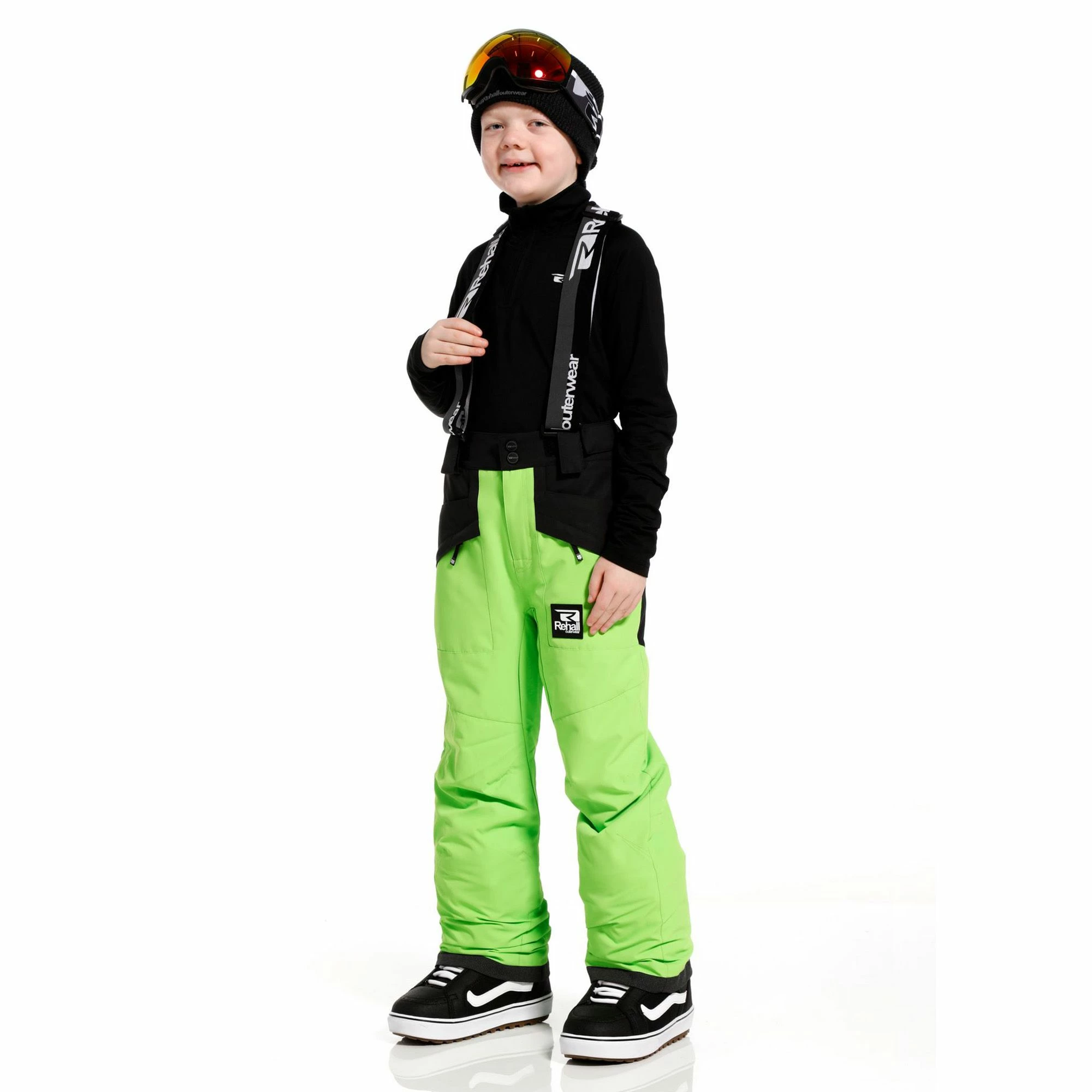 Rehall, Digger-R-Jr. Pantalones De Esquí Niños Brite Verde 1 Rehall, Digger-R-Jr. Pantalones De Esquí Niños Brite Verde
