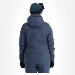 4F, Kudn001 Chaqueta De Esquí Mujeres Denim Azul -PARQUE DE ESQUI 4f kudn001 aa jas gevoerd dames denim blauw 224fxxx101v3 BI 03