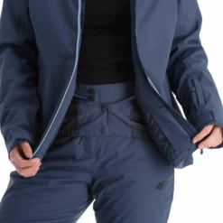 4F, Kudn001 Chaqueta De Esquí Mujeres Denim Azul -PARQUE DE ESQUI 4f kudn001 aa jas gevoerd dames denim blauw 224fxxx101v3 BI 11