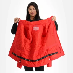 4F, Kudn001 Chaqueta De Esquí Mujeres Rojo -PARQUE DE ESQUI 4f kudn001 aa jas gevoerd dames rood 224fxxx101v2 BI 06