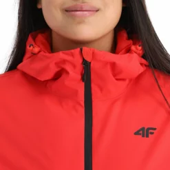 4F, Kudn001 Chaqueta De Esquí Mujeres Rojo -PARQUE DE ESQUI 4f kudn001 aa jas gevoerd dames rood 224fxxx101v2 BI 07