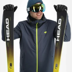 4F, Kumn001 Chaqueta De Esquí Hombres Anthracite Gris -PARQUE DE ESQUI 4f kumn001 aa jas gevoerd heren anthracite grijs 224fxxx106v1 BI 05