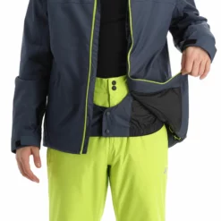 4F, Kumn001 Chaqueta De Esquí Hombres Anthracite Gris -PARQUE DE ESQUI 4f kumn001 aa jas gevoerd heren anthracite grijs 224fxxx106v1 BI 09