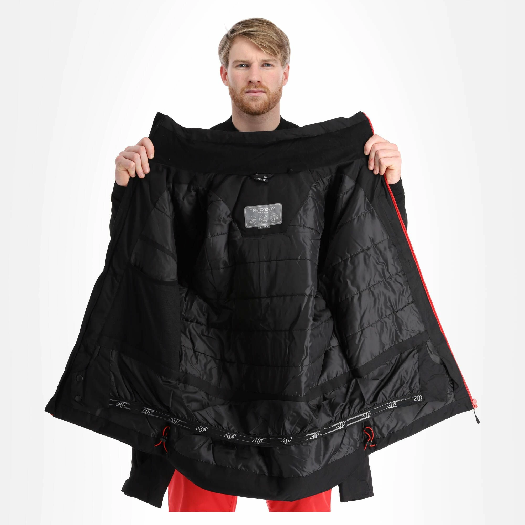 4F, Kumn003 Chaqueta De Esquí Hombres Deep Negro 6 4F, Kumn003 Chaqueta De Esquí Hombres Deep Negro - Imagen 6