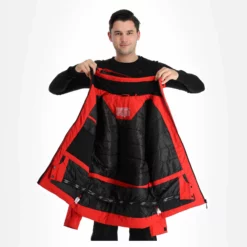 4F, Kumn003 Chaqueta De Esquí Hombres Rojo -PARQUE DE ESQUI 4f kumn003 aa jas gevoerd heren rood 224fxxx107v2 BI 06