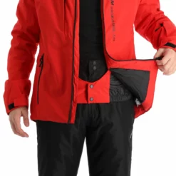 4F, Kumn003 Chaqueta De Esquí Hombres Rojo -PARQUE DE ESQUI 4f kumn003 aa jas gevoerd heren rood 224fxxx107v2 BI 09