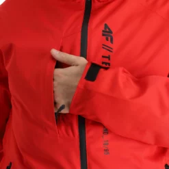 4F, Kumn003 Chaqueta De Esquí Hombres Rojo -PARQUE DE ESQUI 4f kumn003 aa jas gevoerd heren rood 224fxxx107v2 BI 12