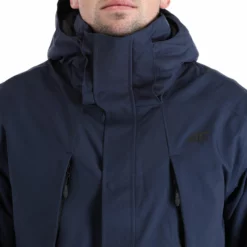 4F, Kumn004 Chaqueta De Esquí Hombres Navy Azul -PARQUE DE ESQUI 4f kumn004 aa jas gevoerd heren navy blauw 224fxxx108v2 BI 11