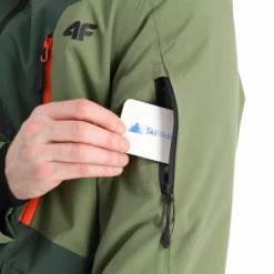 4F, Kumn008 Chaqueta De Esquí Hombres Dark Verde -PARQUE DE ESQUI 4f kumn008 aa jas gevoerd heren dark groen 224fxxx109v3 BI 07