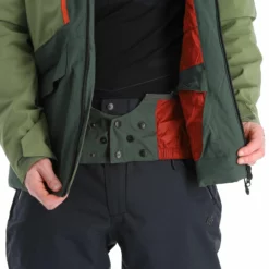 4F, Kumn008 Chaqueta De Esquí Hombres Dark Verde -PARQUE DE ESQUI 4f kumn008 aa jas gevoerd heren dark groen 224fxxx109v3 BI 08