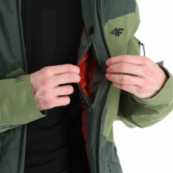 4F, Kumn008 Chaqueta De Esquí Hombres Dark Verde -PARQUE DE ESQUI 4f kumn008 aa jas gevoerd heren dark groen 224fxxx109v3 BI 09