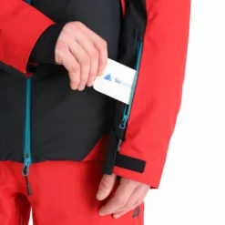 4F, Kumn010 Chaqueta De Esquí Hombres Dark Rojo -PARQUE DE ESQUI 4f kumn010 aa jas gevoerd heren dark rood 224fxxx110v1 BI 08