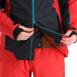 4F, Kumn010 Chaqueta De Esquí Hombres Dark Rojo -PARQUE DE ESQUI 4f kumn010 aa jas gevoerd heren dark rood 224fxxx110v1 BI 09