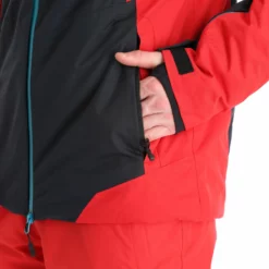 4F, Kumn010 Chaqueta De Esquí Hombres Dark Rojo -PARQUE DE ESQUI 4f kumn010 aa jas gevoerd heren dark rood 224fxxx110v1 BI 12