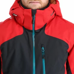 4F, Kumn010 Chaqueta De Esquí Hombres Dark Rojo -PARQUE DE ESQUI 4f kumn010 aa jas gevoerd heren dark rood 224fxxx110v1 BI 13