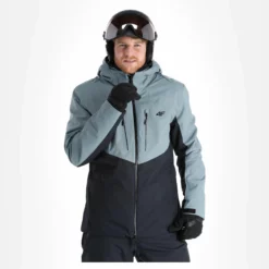 4F, Kumn011 Chaqueta De Esquí Hombres Deep Negro -PARQUE DE ESQUI 4f kumn011 aa jas gevoerd heren deep zwart 224fxxx111v1 BI 04