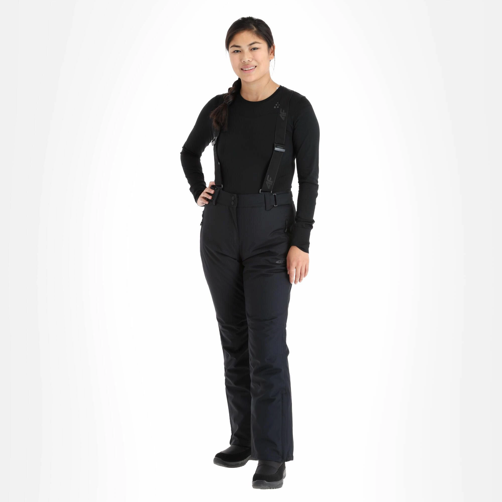 4F, Spdn001 Pantalones De Esquí Mujeres Deep Negro 1 4F, Spdn001 Pantalones De Esquí Mujeres Deep Negro