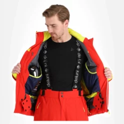 Deluni, Challenger 3 Chaqueta De Esquí Hombres Gris/rojo -PARQUE DE ESQUI aa10del010f bi 06 1