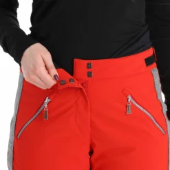 Almgwand, Schusselkopf Pantalones De Esquí Mujeres Gris, Rojo -PARQUE DE ESQUI almgwand schusselkopf ba skibroek gevoerd dames grijs rood 22almgw102v2 BI 05