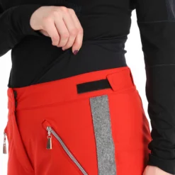 Almgwand, Schusselkopf Pantalones De Esquí Mujeres Gris, Rojo -PARQUE DE ESQUI almgwand schusselkopf ba skibroek gevoerd dames grijs rood 22almgw102v2 BI 07