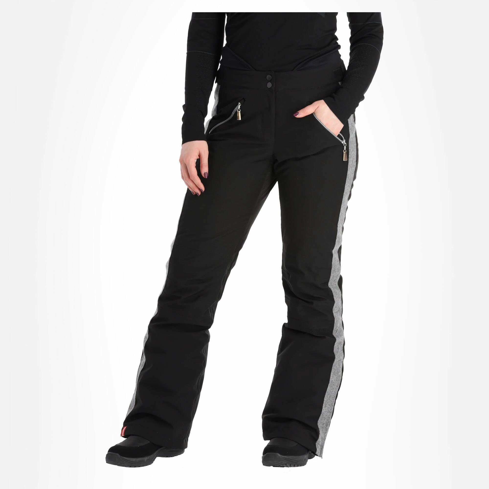 Almgwand, Schusselkopf Pantalones De Esquí Mujeres Gris, Negro 2 Almgwand, Schusselkopf Pantalones De Esquí Mujeres Gris, Negro - Imagen 2