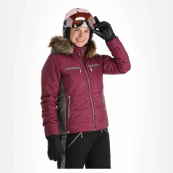 PARQUE DE ESQUI -PARQUE DE ESQUI almgwand stongerhohe aa jas gevoerd dames aubergine grijs paars 22almgw117v2 BI 02