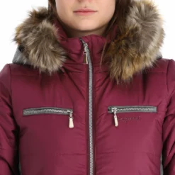 Almgwand, Stongerhohe Chaqueta De Esquí Mujeres Aubergine Gris, Púrpura -PARQUE DE ESQUI almgwand stongerhohe aa jas gevoerd dames aubergine grijs paars 22almgw117v2 BI 07