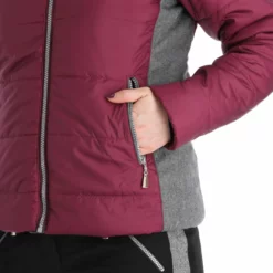 Almgwand, Stongerhohe Chaqueta De Esquí Mujeres Aubergine Gris, Púrpura -PARQUE DE ESQUI almgwand stongerhohe aa jas gevoerd dames aubergine grijs paars 22almgw117v2 BI 12