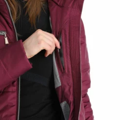 Almgwand, Stongerhohe Chaqueta De Esquí Mujeres Aubergine Gris, Púrpura -PARQUE DE ESQUI almgwand stongerhohe aa jas gevoerd dames aubergine grijs paars 22almgw117v2 BI 13