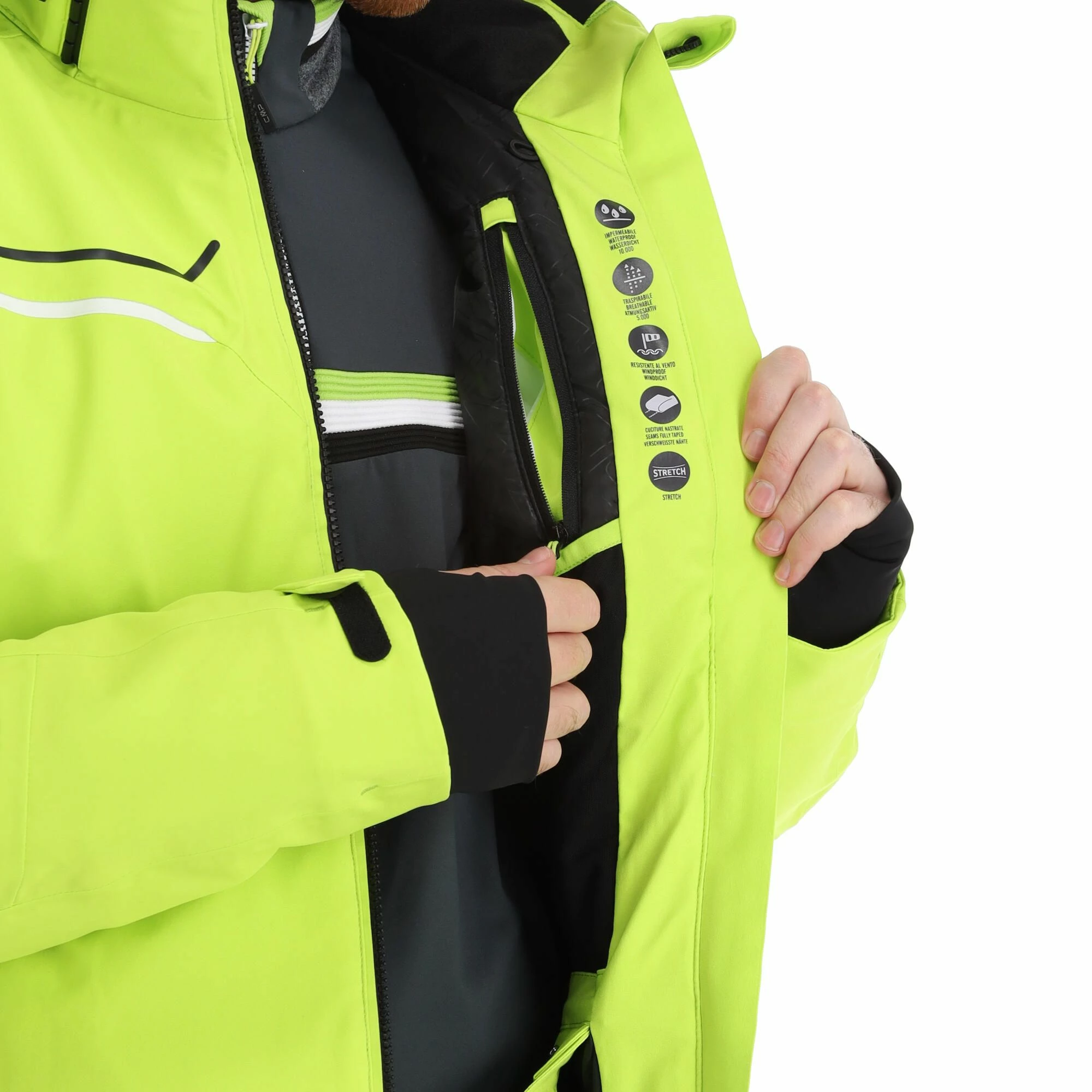 CMP, 31W0307 Chaqueta De Esquí Hombres Acid Verde 12 CMP, 31W0307 Chaqueta De Esquí Hombres Acid Verde - Imagen 12