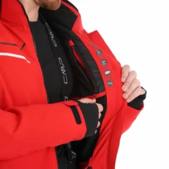 CMP, 31W0307 Chaqueta De Esquí Hombres Ferrari Rojo -PARQUE DE ESQUI cmp 31w0307 aa jas gevoerd heren ferrari rood 22cmpxx128v4 BI 12