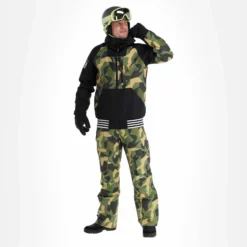 ColourWear, League Jkt Chaqueta De Esquí Hombres Camo Olive Verde