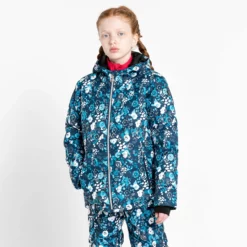Dare2b, Girls Verdict Chaqueta De Esquí Niños Floral Print River Azul -PARQUE DE ESQUI dare2b girls verdict aa jas gevoerd kinderen floral print river 22dare2101v3 BI 08