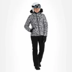 Dare2b, Glamorize III Chaqueta De Esquí Mujeres Leopard Fusion Print Blanco, Negro