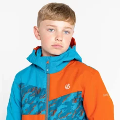 Dare2b, Glee II Chaqueta De Esquí Niños Fjord Azul, Naranja -PARQUE DE ESQUI dare2b glee ii aa jas gevoerd kinderen fjord blauw oranje 22dare2108v2 BI 09