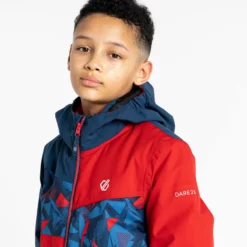 Dare2b, Glee II Chaqueta De Esquí Niños Moonlight Denim Azul, Rojo -PARQUE DE ESQUI dare2b glee ii aa jas gevoerd kinderen moonlight denim blauw rood 22dare2108v3 BI 11
