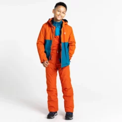 Dare2b, Impose III Chaqueta De Esquí Niños Rusty Azul, Naranja -PARQUE DE ESQUI dare2b impose iii aa jas gevoerd kinderen rusty blauw oranje 22dare2110v3 BI 09