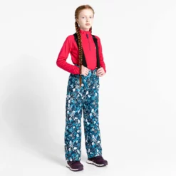 Dare2b, Timeout II Pantalones De Esquí Niños Floral Print River Azul -PARQUE DE ESQUI dare2b timeout ii ba skibroek gevoerd kinderen floral print river 22dare2111v3 BI 08