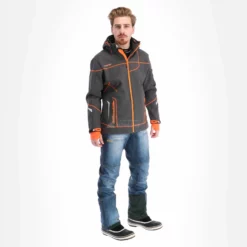 Geographical Norway, Tushiba Men 007 + Bs Chaqueta De Esquí Softshell Hombres Dark Gris, Naranja