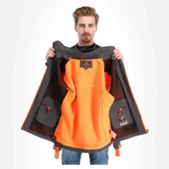 Geographical Norway, Tushiba Men 007 + Bs Chaqueta De Esquí Softshell Hombres Dark Gris, Naranja -PARQUE DE ESQUI geographical norway tushiba 007 softshell ski jas heren dark grijsoranje ac19geow11a 05.3635