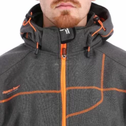 Geographical Norway, Tushiba Men 007 + Bs Chaqueta De Esquí Softshell Hombres Dark Gris, Naranja -PARQUE DE ESQUI geographical norway tushiba 007 softshell ski jas heren dark grijsoranje ac19geow11a 07.3635