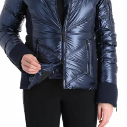 Head, Frost Chaqueta De Esquí Mujeres Metalic Denim Azul -PARQUE DE ESQUI head frost aa jas gevoerd dames metalic denim blauw 22headx150v2 BI 11