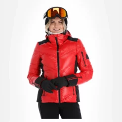 Head, Frost Chaqueta De Esquí Mujeres Metallic Rojo -PARQUE DE ESQUI head frost aa jas gevoerd dames metallic rood 22headx150v3 BI 04