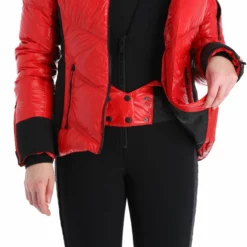 Head, Frost Chaqueta De Esquí Mujeres Metallic Rojo -PARQUE DE ESQUI head frost aa jas gevoerd dames metallic rood 22headx150v3 BI 09