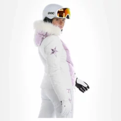 High Society, Harper Chaqueta De Esquí Mujeres Lila Blanco, Púrpura 17 High Society, Harper Chaqueta De Esquí Mujeres Lila Blanco, Púrpura -PARQUE DE ESQUI high society ski jacket aa jas gevoerd dames lila paars wit 22highs101v1 BI 03