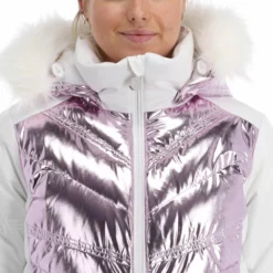 High Society, Harper Chaqueta De Esquí Mujeres Lila Blanco, Púrpura 21 High Society, Harper Chaqueta De Esquí Mujeres Lila Blanco, Púrpura -PARQUE DE ESQUI high society ski jacket aa jas gevoerd dames lila paars wit 22highs101v1 BI 07