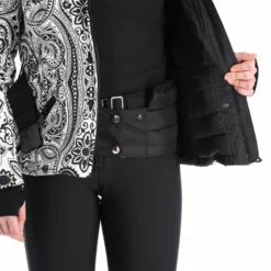 High Society, Elea Chaqueta De Esquí Mujeres Paisley Print Negro -PARQUE DE ESQUI high society ski jacket aa jas gevoerd dames paisley print zwart 22highs106v2 BI 08