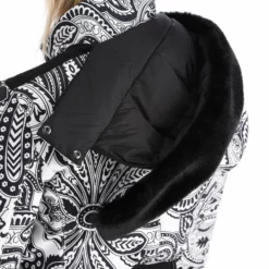 High Society, Elea Chaqueta De Esquí Mujeres Paisley Print Negro -PARQUE DE ESQUI high society ski jacket aa jas gevoerd dames paisley print zwart 22highs106v2 BI 09
