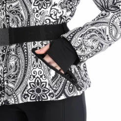 High Society, Elea Chaqueta De Esquí Mujeres Paisley Print Negro -PARQUE DE ESQUI high society ski jacket aa jas gevoerd dames paisley print zwart 22highs106v2 BI 13