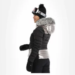 Kelly, Down Jacket Chaqueta De Esquí Mujeres Stone Negro -PARQUE DE ESQUI kelly down jacket aa jas gevoerd dames stone zwart 22kelly101v1 BI 03
